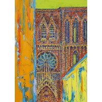 Frankreich.Notre-Dame de Strasbourg, 2019, Öl auf Leinwand 160х120 cm