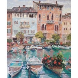 "Italien. Desenzano Del Garda", 60x50 сm, Öil on canvas, 2018
