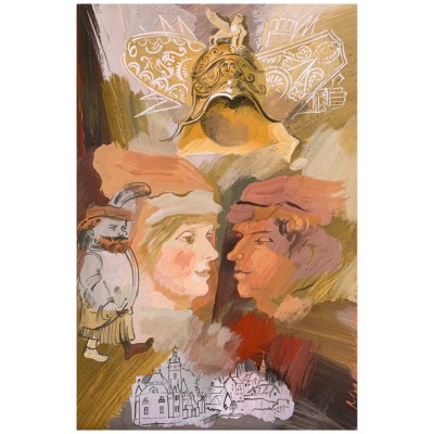 "Mein Bücherei 5"  , 2007, Gouache auf Papier, 70х51 сm