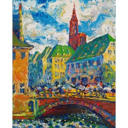 Frankreich.Straßburg, 2019 ,Oil on canvas,70х56  cm