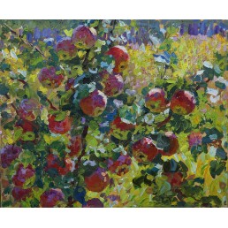 Apfelbaum, 2018, Öl auf Leinwand, 50x60 cm